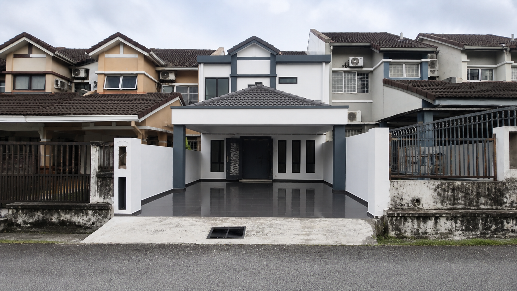 Completed exterior renovation of a Malaysian terrace house by KLEE Resources